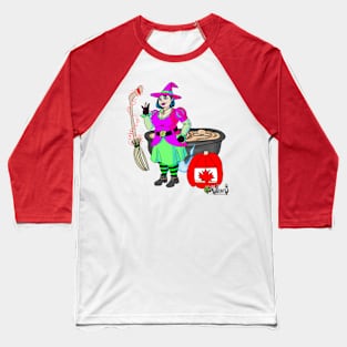 Cute Canadian Witch Baseball T-Shirt